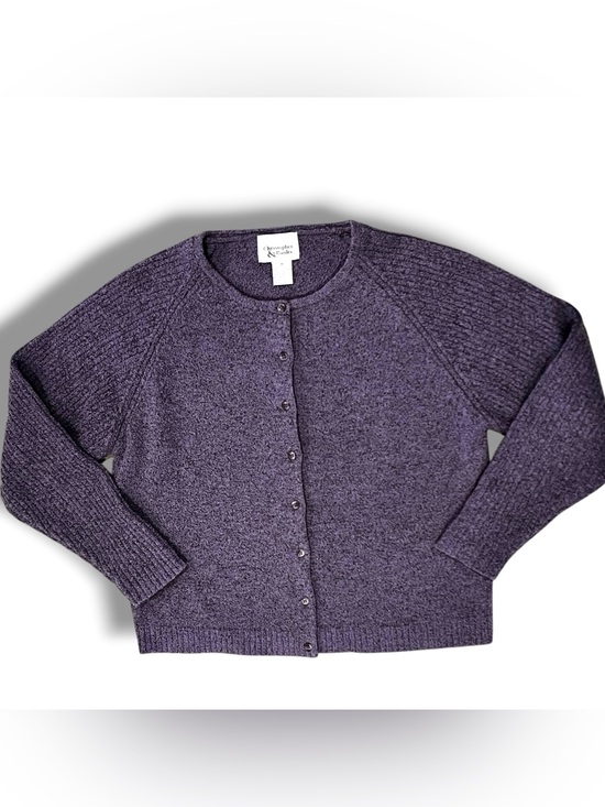 Christopher & Banks Sweaters - Vintage 90s Christopher Banks Purple/Indigo Wool Blend Cardigan Sweater Sz M E-6